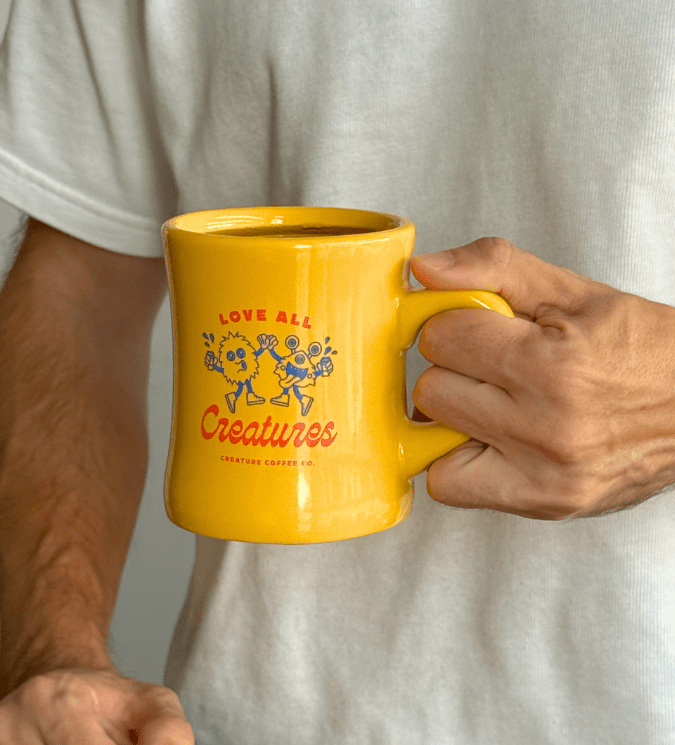 Love All Creatures Diner Mug - Creature Coffee Co - Creature Coffee Co