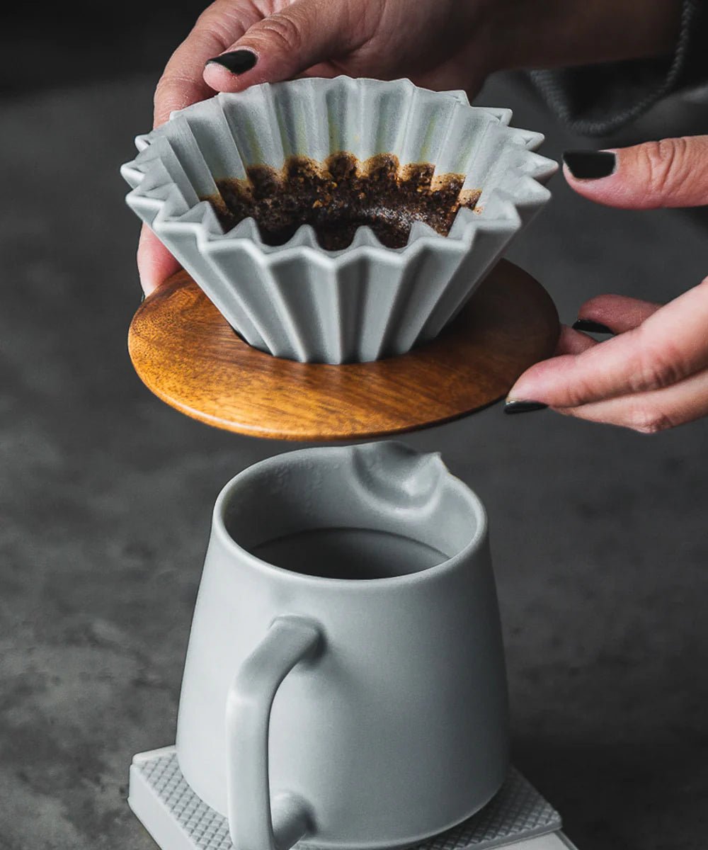 ORIGAMI Dripper Holder - Acacia Wood - Origami - Creature Coffee Co
