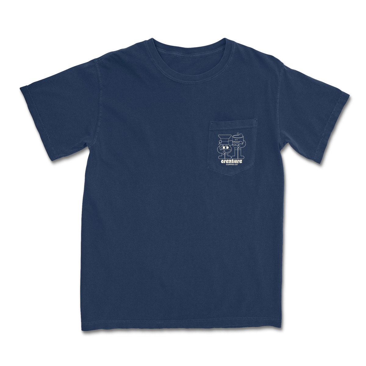 Pocket Tee - Blue - Creature Coffee Co