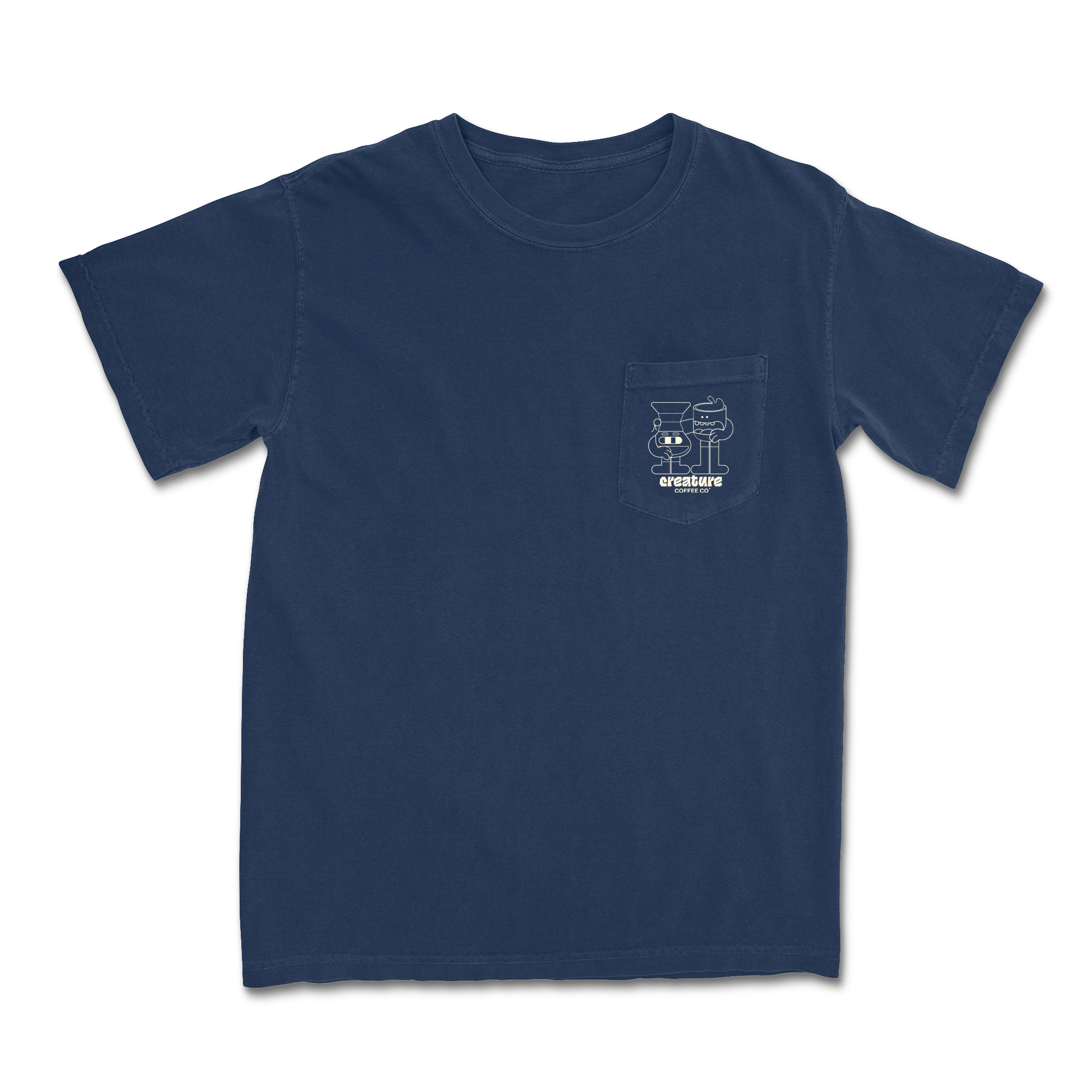 Pocket Tee - Blue - Creature Coffee Co