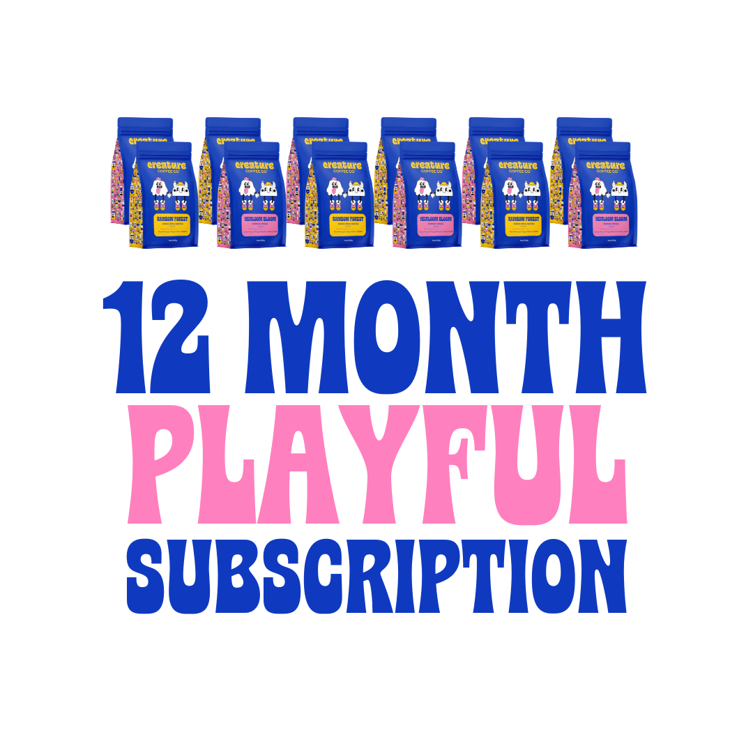 12 MONTH PLAYFUL SUBSCRIPTION - Creature Coffee Co - Creature Coffee Co